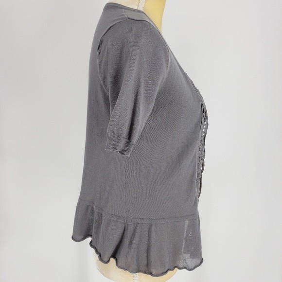 Pins And Needles Open Front Peplum Cardigan - S - Picture 2 of 7